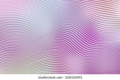 Light Purple, Pink vector template with abstract lines. A sample with blurred curved shapes. Brand-new design for your ads, poster, banner.
