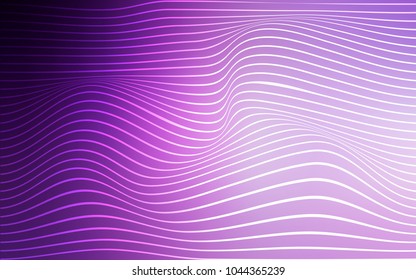 Light Purple, Pink vector template with curved ribbons. Geometric illustration in Origami style with gradient.  The polygonal design for your web site.