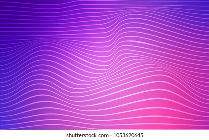 Light Purple, Pink vector template with bent ribbons. An elegant bright illustration with gradient. Pattern for your business design.