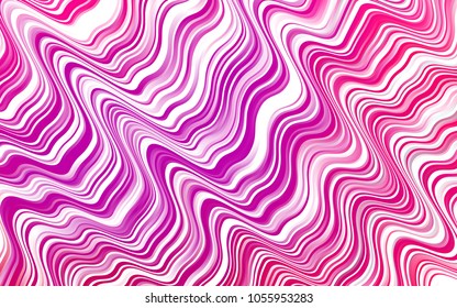 Light Purple, Pink vector template with abstract lines. Blurred geometric sample with gradient bubbles.  The template for cell phone backgrounds.