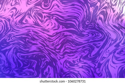 Light Purple, Pink vector template with bent ribbons. Shining crooked illustration in marble style. Pattern for your business design.