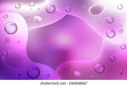 Light Purple, Pink vector template with lava shapes. A vague circumflex abstract illustration with gradient. A new texture for your  ad, booklets, leaflets.