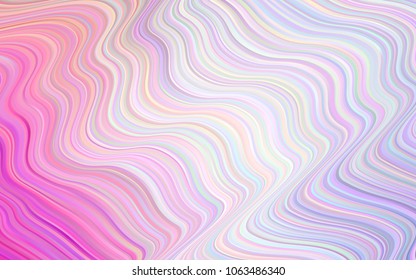 Light Purple, Pink vector template with bent lines. Shining illustration, which consist of blurred lines, circles. Memphis design for your web site.
