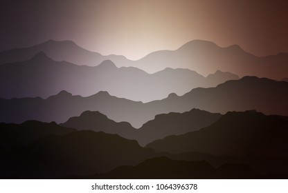 Light Purple, Pink vector template with bubble shapes. Shining illustration, which consist of blurred lines, circles. Mountain design for your web site.