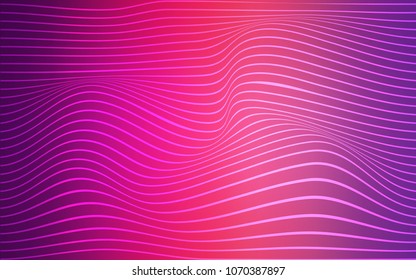 Light Purple, Pink vector template with bent lines. A completely new color illustration in a vague style. The textured pattern for backgrounds.