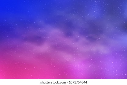 Light Purple, Pink vector template with space stars. Shining colored illustration with bright astronomical stars. Pattern for astrology websites.