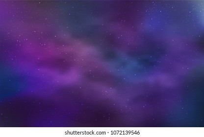 Light Purple, Pink vector template with space stars. Modern abstract illustration with Big Dipper stars. Smart design for your business advert.