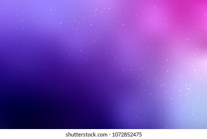 Light Purple, Pink vector template with space stars. Modern abstract illustration with Big Dipper stars. Pattern for futuristic ad, booklets.