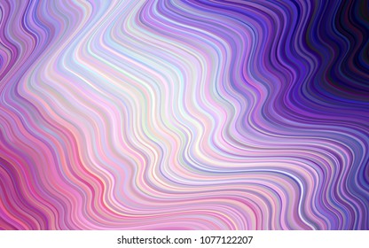 Light Purple, Pink vector template with bent ribbons. Shining crooked illustration in memphis style. A completely new template for your business design.