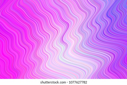 Light Purple, Pink vector template with lines, ovals. Creative illustration in halftone marble style with gradient. A completely new memphis design for your business.