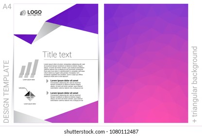 Light Purple, Pink vector  template for landing pages. Abstract booklet on colored background with gradient. Pattern for ads, leaflets, labels of your business.
