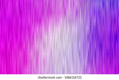 Light Purple, Pink vector template with bent ribbons. Modern gradient abstract illustration with bandy lines. Pattern for your business design.