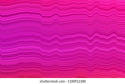 Light Purple, Pink vector template with bent ribbons. Glitter abstract illustration with wry lines. A completely new marble design for your business.