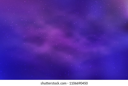 Light Purple, Pink vector template with space stars. Blurred decorative design in simple style with galaxy stars. Smart design for your business advert.