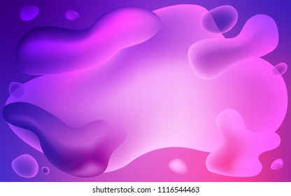 Light Purple, Pink vector template with lines, ovals. A vague circumflex abstract illustration with gradient. Memphis style for your business design.