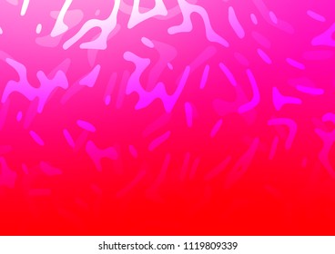 Light Purple, Pink vector template with liquid shapes. Colorful abstract illustration with gradient lines. Textured wave pattern for backgrounds.