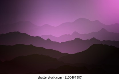 Light Purple, Pink vector template with liquid shapes. Modern gradient abstract illustration with bandy lines. The template for cell phone backgrounds.