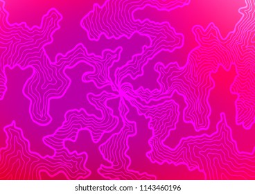Light Purple, Pink vector template with bent lines. Geometric illustration in marble style with gradient.  A completely new template for your business design.