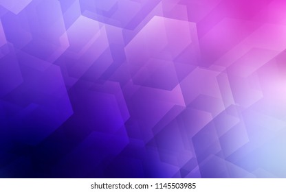 Light Purple, Pink vector template in hexagonal style. Design in abstract style with hexagons. Pattern can for your ad, booklets.