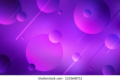 Light Purple, Pink vector template with circles. Illustration with set of shining colorful abstract circles. Pattern can be used for futuristic ad, booklets.