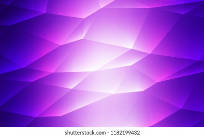 Light Purple, Pink vector template with crystals, triangles. Glitter abstract illustration with triangular shapes. Modern template for your landing page.
