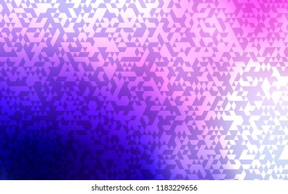 Light Purple, Pink vector template with crystals, triangles. Triangles on abstract background with colorful gradient. Smart design for your business advert.