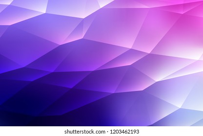 Light Purple, Pink vector template with crystals, triangles. Abstract gradient illustration with triangles. Smart design for your business advert.