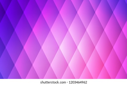 Light Purple, Pink vector template with crystals, rectangles. Glitter abstract illustration with rectangular shapes. The template can be used as a background.