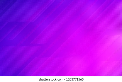 Light Purple, Pink vector template with repeated sticks. Lines on blurred abstract background with gradient. Template for your beautiful backgrounds.