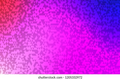 Light Purple, Pink vector template with crystals, triangles. Modern abstract illustration with colorful triangles. Pattern for busines ad, booklets, leaflets