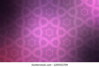 Light Purple, Pink vector template with sky stars. Decorative illustration with stars on abstract template. Pattern for new year ad, booklets.