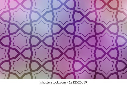 Light Purple, Pink vector template with sky stars. Modern geometrical abstract illustration with stars. Best design for your ad, poster, banner.