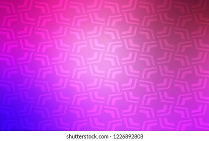 Light Purple, Pink vector template with bent ribbons. Creative illustration in halftone marble style with gradient. Brand new design for your ads, poster, banner.