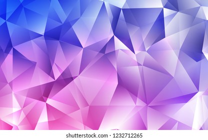 Light Purple, Pink vector template with crystals, triangles. Modern abstract illustration with colorful triangles. Modern template for your landing page.