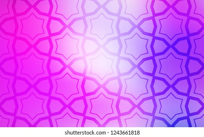 Light Purple, Pink vector template with sky stars. Modern geometrical abstract illustration with stars. Template for sell phone backgrounds.