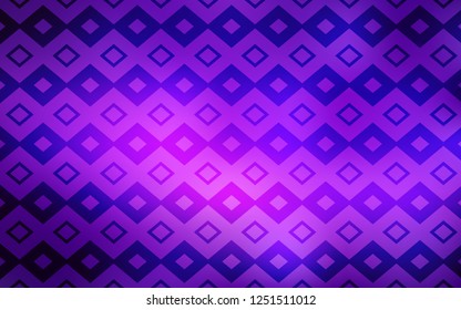 Light Purple, Pink vector template with rhombus. Illustration with set of colorful rectangles. The template can be used as a background.