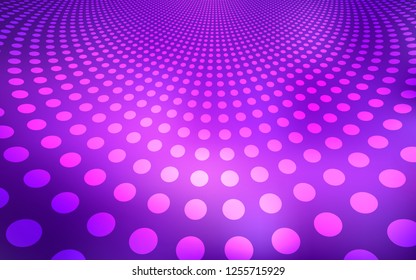 Light Purple, Pink vector template with circles. Glitter abstract illustration with blurred drops of rain. Completely new template for your brand book.