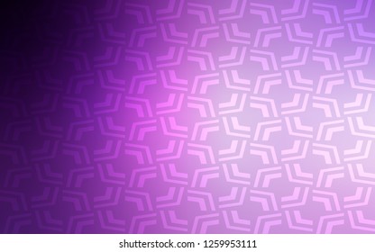 Light Purple, Pink vector template with bent ribbons. Glitter abstract illustration with wry lines. New composition for your brand book.