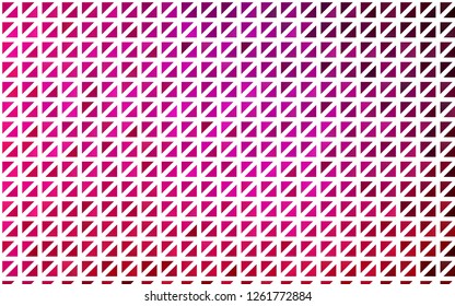 Light Purple, Pink vector template with crystals, triangles. Beautiful illustration with triangles in nature style. Pattern for busines ad, booklets, leaflets