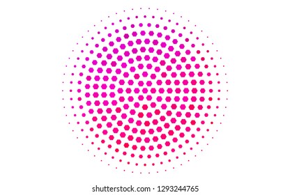 Light Purple, Pink vector template in hexagonal style. Design in abstract style with hexagons. Pattern for ads, leaflets.