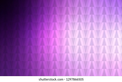 Light Purple, Pink vector template with lines, triangles. Triangles on abstract background with colorful gradient. Smart design for your adverts.