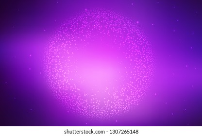 Light Purple, Pink vector template with space stars. Blurred decorative design in simple style with galaxy stars. Pattern for astrology websites.