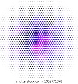 Light Purple, Pink vector template with circles. Colorful illustration with gradient dots in nature style. Design for posters, banners.