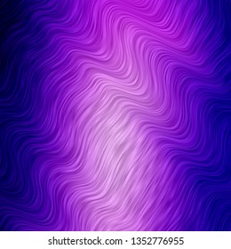 Light Purple, Pink vector template with wry lines. Gradient illustration in simple style with bows. Best design for your posters, banners.