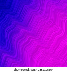 Light Purple, Pink vector template with curved lines. Bright sample with colorful bent lines, shapes. Design for your business promotion.