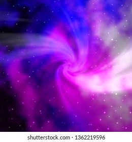 Light Purple, Pink vector template with neon stars. Decorative illustration with stars on abstract template. Pattern for new year ad, booklets.