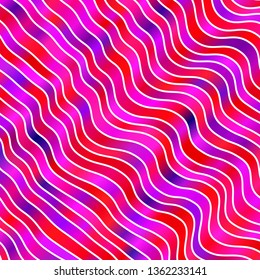 Light Purple, Pink vector template with curved lines. Bright sample with colorful bent lines, shapes. Design for your business promotion.