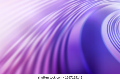 Light Purple, Pink vector template with curved lines. A completely new colorful illustration in simple style. A new texture for your  ad, booklets, leaflets.