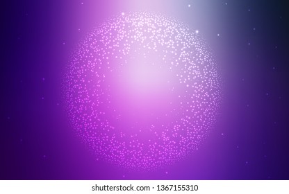 Light Purple, Pink vector template with space stars. Modern abstract illustration with Big Dipper stars. Smart design for your business advert.