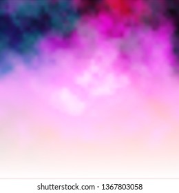 Light Purple, Pink vector template with sky, clouds. Shining illustration with abstract gradient clouds. Pattern for your booklets, leaflets.
